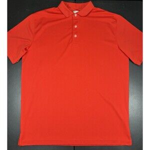 Callaway Opti Dri Polo Shirt Mens L Red Short Sleeve Stretch Golf Performance